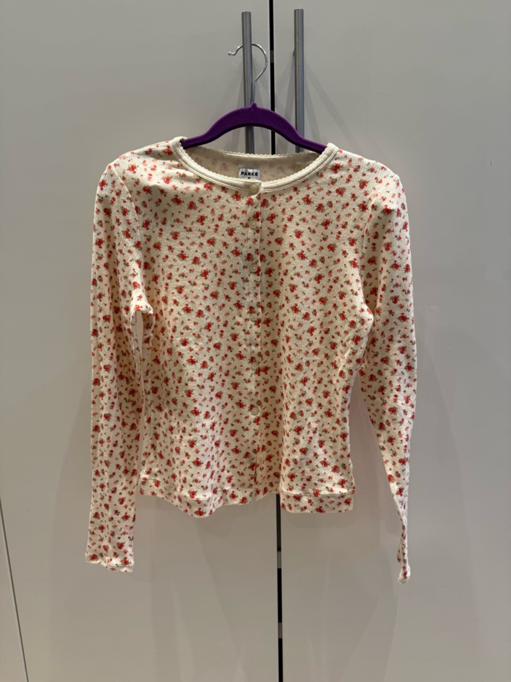 PARKE x Target Pointelle Floral Cardigan NWT small